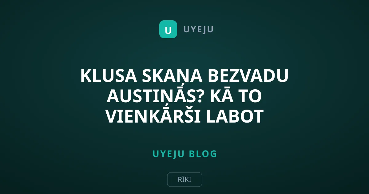 Klusa skaņa bezvadu austiņās? Kā to vienkārši labot